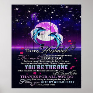 Poster Para o meu marido   Família Cute Presente