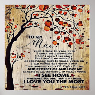 Poster Para o meu marido presente   Carta Marido Adoráve