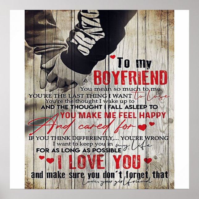 Poster Para o meu marido presente | Carta Marido Adorável (Frente)