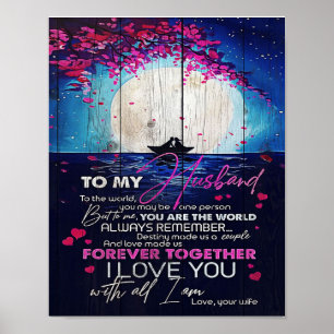 Poster Para o meu marido, Presente de Aniversário Cart