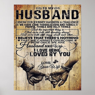 Poster Para o meu marido Presente De Aniversário Para