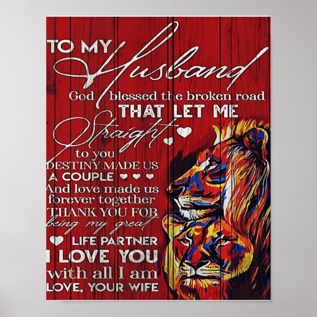 Poster Para o meu marido presente, melhor presente de fér (Frente)