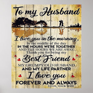 Poster Para o meu marido Presente Perfeito Para O Marid