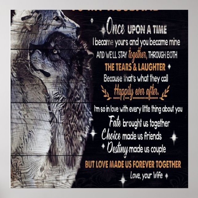 Poster Para o meu marido presente personalizado (Frente)