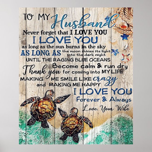 Poster Para o meu marido | Presente Trendy Para Seu Marid (Frente)