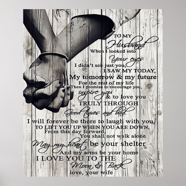 Poster Para o meu marido | Presente Trendy Para Seu Marid (Frente)