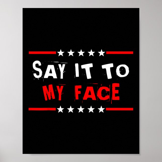 Poster Para O Meu Rosto Kamala Harris Citação 1 (Frente)