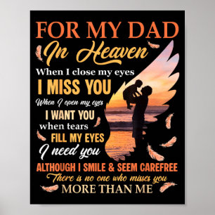 Poster Para o papai no céu quando fecho os olhos sinto fa
