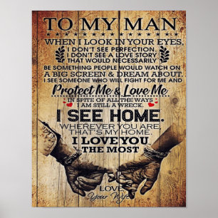 Poster Para o presente do meu marido Carta especial ao