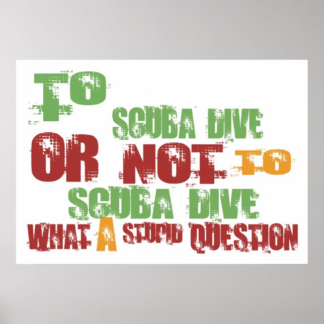 Poster Para o Scuba Dive (Frente)
