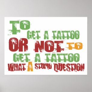 Poster Para obter um tatuagem