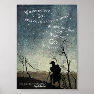 Poster Para onde você vai? Ilustração de Arthur Rackham