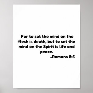 Poster Para pôr a mente na carne é a morte, mas para
