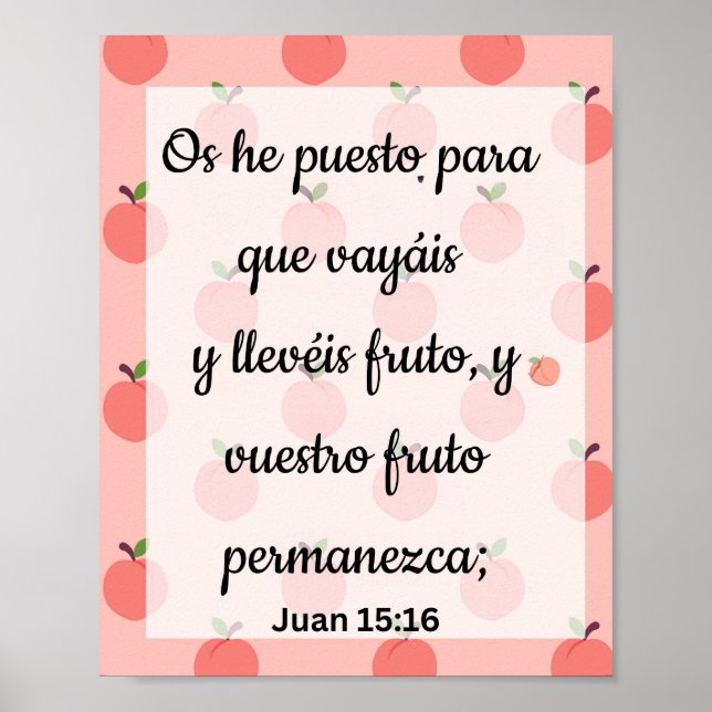Poster Para Que Vayáis Y Deis Fruto Poster. (Frente)