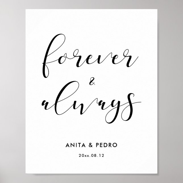 Poster Para sempre e sempre sinal de casamento (Frente)
