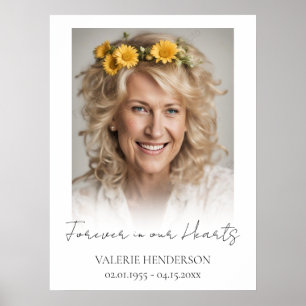 Poster Para sempre em nossa Foto Memorial do Coração