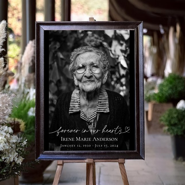 Poster Para sempre em nosso coração Homenagem do Funeral  (Criador carregado)