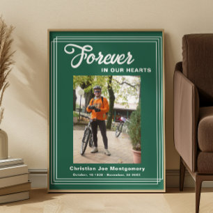 Poster Para Sempre em Nossos Corações Foto verde