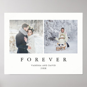 Póster Para sempre foto dois minimalista à moda de  