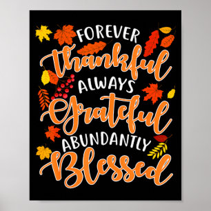 Poster Para Sempre Grato Sempre Agradecido Abundantemente