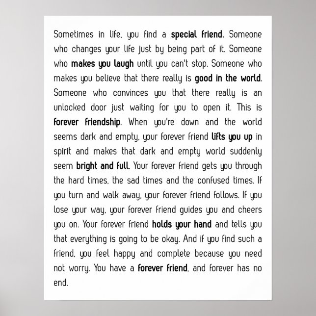 Poster Para sempre não há fim (Frente)