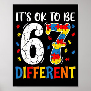 Poster Para ser diferente 67 seis sete quebra-cabeça auti