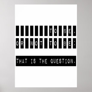 Póster Para ser ou não ser citações famosas de