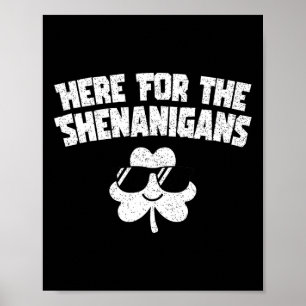 Poster Para Shenanigans Engraçado Dia de São Patrício Men