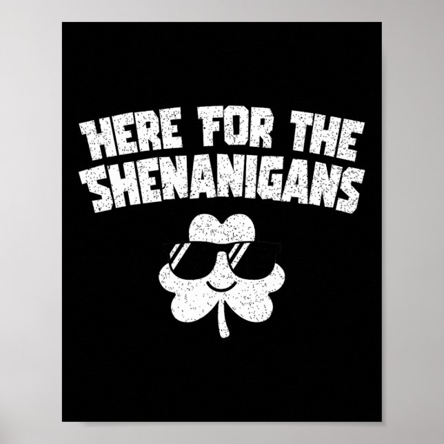 Poster Para Shenanigans Engraçado Dia de São Patrício Men (Frente)