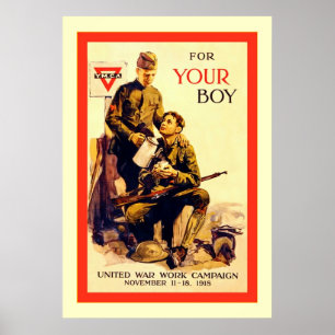 Póster Para sua guerra mundial 1 do vintage do ~ do