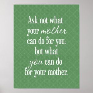Póster Para sua mãe - verde