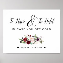 Poster Para ter e manter o sinal de casamento do Buquê