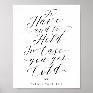 Poster Para ter e manter o sinal de casamento em branco