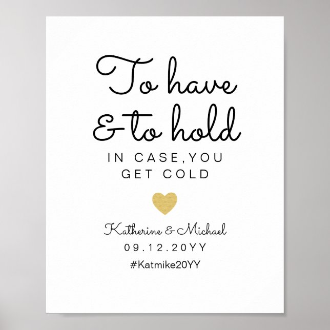 Poster Para ter e segurar, caso você tenha um sinal frio (Frente)