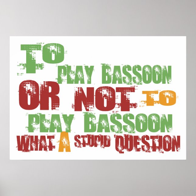 Póster Para Tocar Bassoon (Frente)
