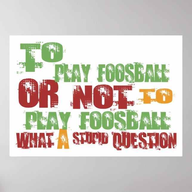 Póster Para Tocar Foosball (Frente)