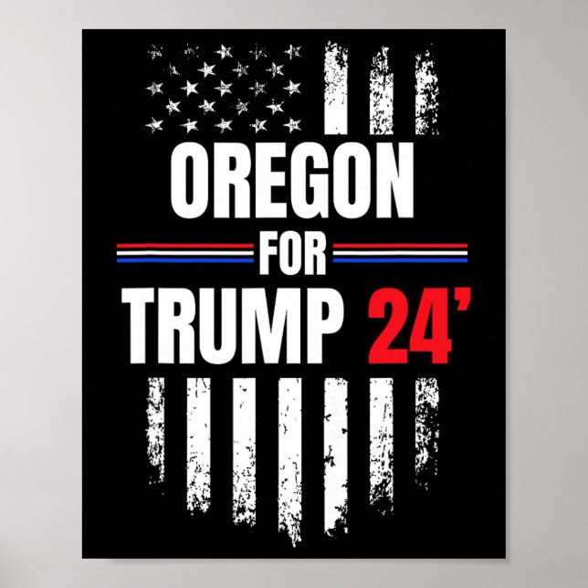 Poster Para Trump 2024 American Flag (Frente)