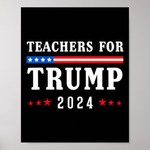 Poster Para Trump 2024 Patriotic American Flag