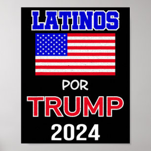 Poster Para Trump 2024 Pro Trump Gift - Latinos Por Trump