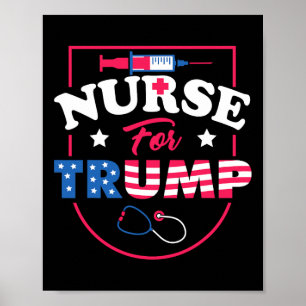 Poster Para Trump - Apoio a Enfermeiros Republicanos Cons