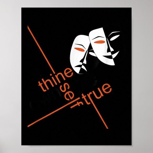 Poster Para Tua Própria Ser Verdadeiro Shakespeare, Citaç (Frente)