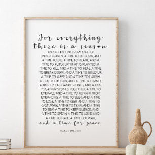 Poster Para Tudo O Que Há, Eclesiastes 3:1-8