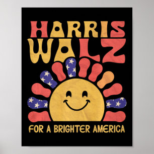 Poster Para Uma América Mais Brilhante, Retro Sun Para Cr