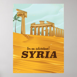 Poster Para uma Aventura! Templo da Síria