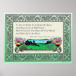 Póster "Para Ver Um Mundo Em Uma Cinza De Areia"