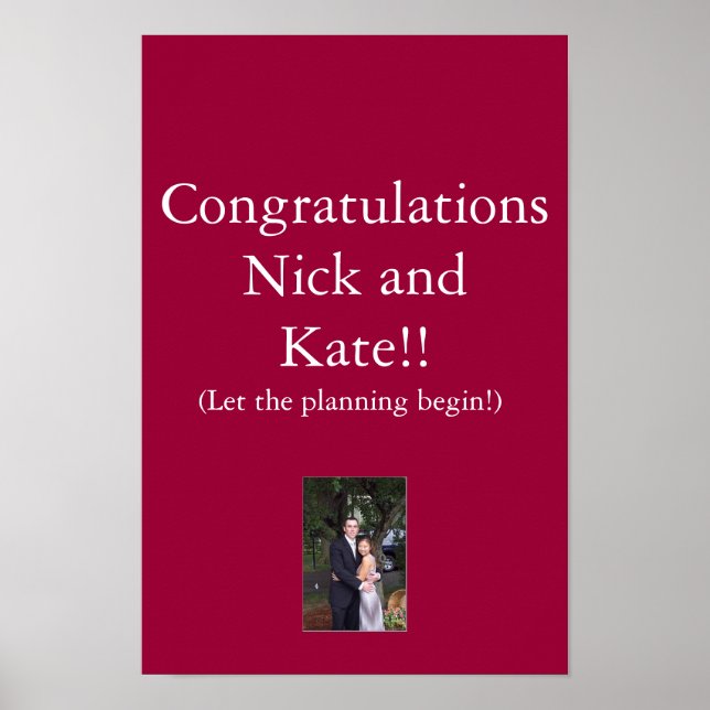 Póster Parabéns (Frente)