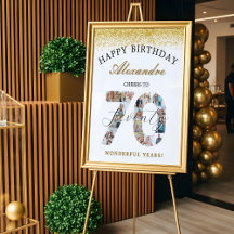 Parabéns Cheers aos 70 Anos Colagem de Fotos