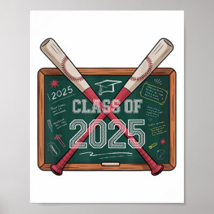 Poster Parabéns Cl De 2025 Baseball Graduation Gir