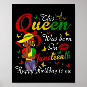 Poster Parabéns da Rainha Negra Africana, Junete