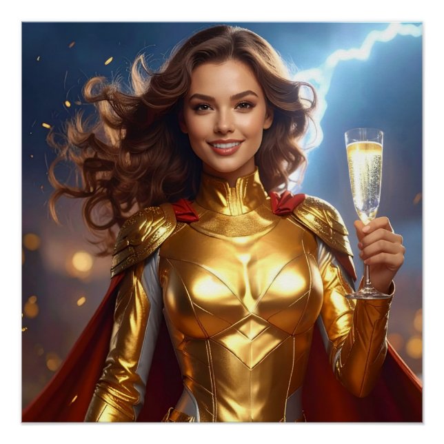 Póster Parabéns de aniversário ou aniversário (Frente)